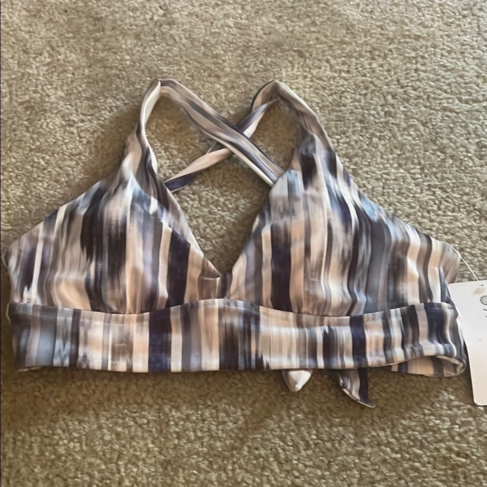 NWT! Striped Halter swim  Top